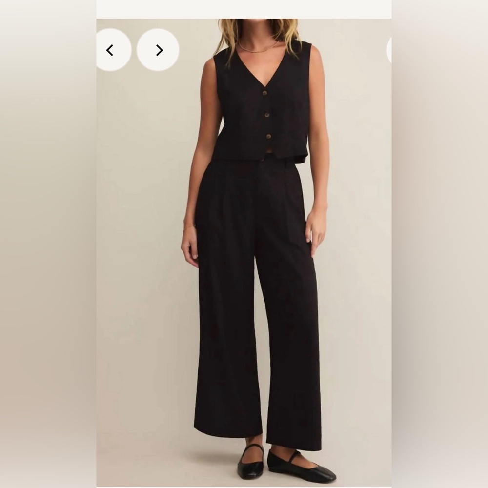 Z Supply Women’s Topanga Linen Black Pants